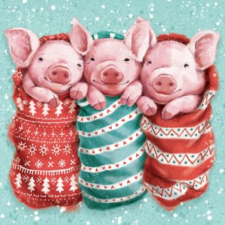Pigs In Blankets Christmas Cards