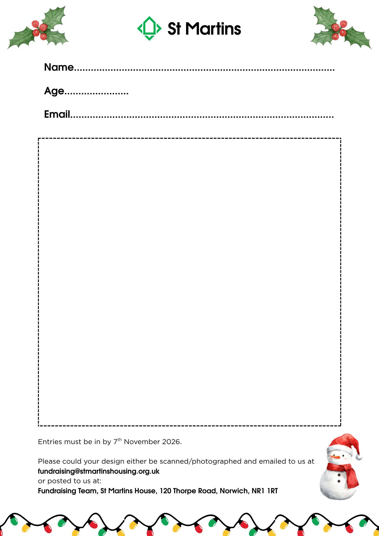 Christmas Card Competition - Free Template - Image 3