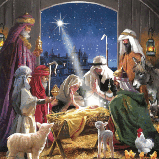 Stable Gathering christmas card