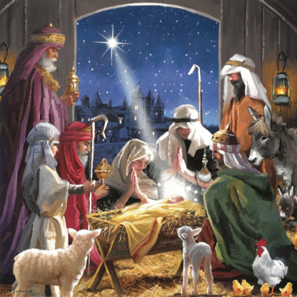 Stable Gathering christmas card